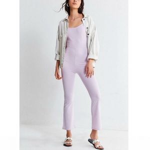 UO URBAN Outfitters Lilac Gingham Sleeveless Bootcut Jumpsuit Size Large